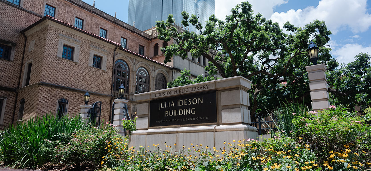 Exterior view of the Julia Ideson Building